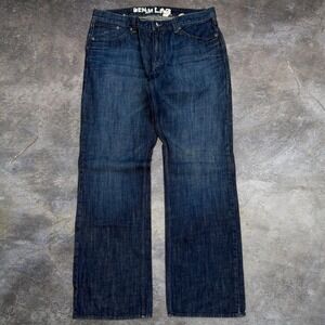 Vintage Denim Lab Slim Low Rise Bootcut Blue Jeans Mens Size 36x33.5 Western Y2K